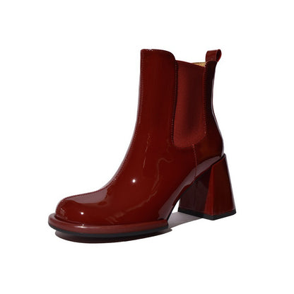 Bottines Éclat Luxe - Bordeaux & Noir